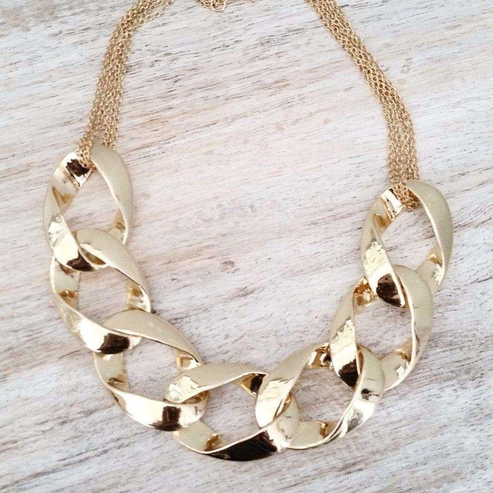 Elegant Gold Chain Link Necklace